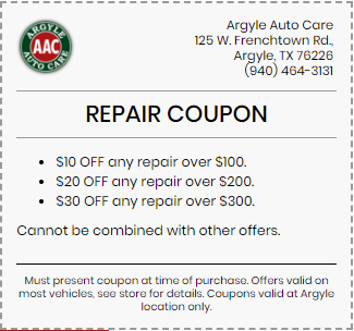 repairCoupon - Argyle Auto Care | Auto Repair Service in Argyle TX